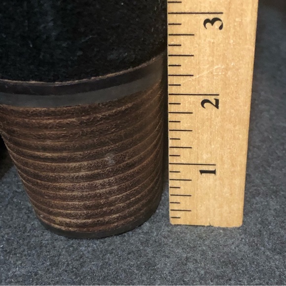 Lucky Brand Women’s 8M Pickla Ankle Boots Black Textured Suede Side Zip Booties - Picture 5 of 12